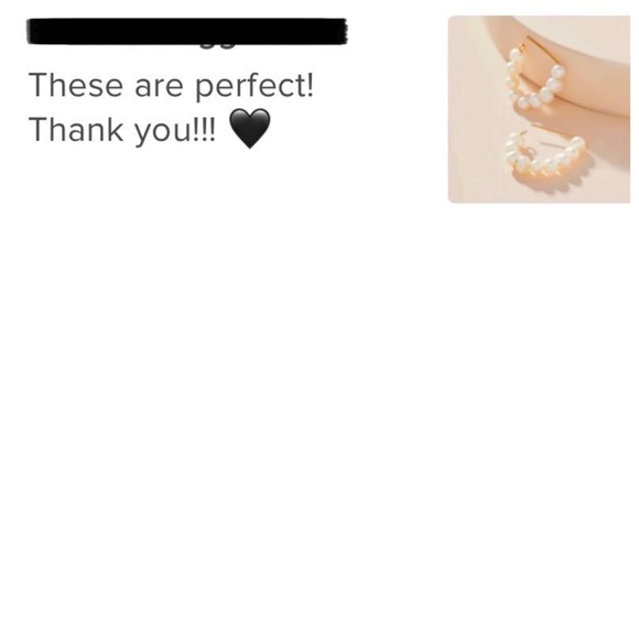 🍒3/$30 New Anthro Pearl Crescent Earrings - Picture 3 of 3